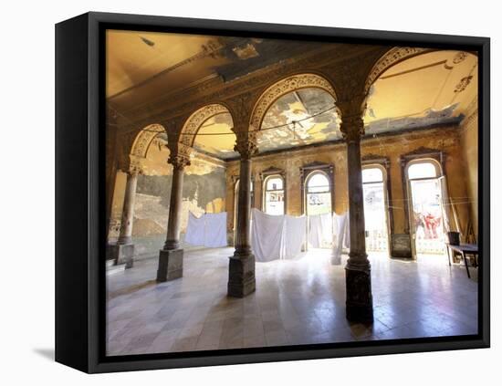 Interior of a Once Ornate and Grand Apartment Building, Now in a State of Disrepair-Lee Frost-Framed Stretched Canvas