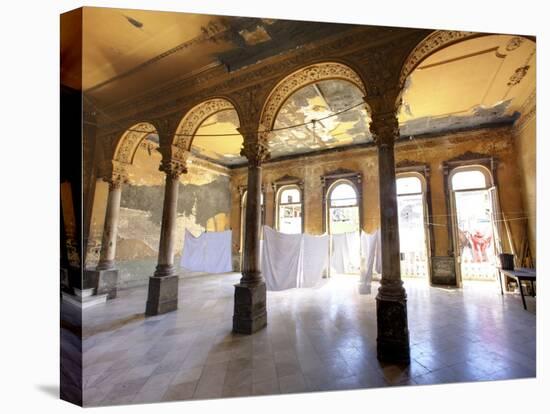 Interior of a Once Ornate and Grand Apartment Building, Now in a State of Disrepair-Lee Frost-Stretched Canvas