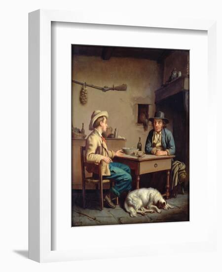 Interior of a Peasant's Cottage, C.1903-Edouard Amable Onslow-Framed Giclee Print