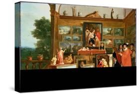 Interior of a Picture Gallery-Frans Francken the Younger-Stretched Canvas