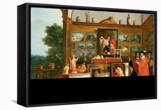 Interior of a Picture Gallery-Frans Francken the Younger-Framed Stretched Canvas