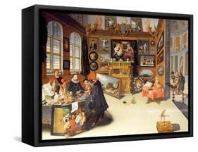 Interior of a Picture Gallery-Frans II Francken-Framed Stretched Canvas