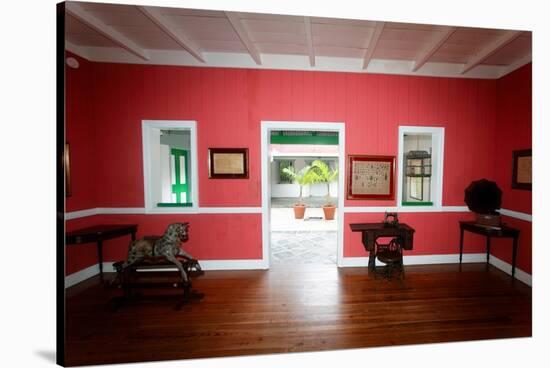 Interior Of A Plantation House, Puerto Rico-George Oze-Stretched Canvas