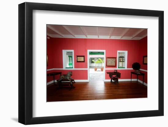 Interior Of A Plantation House, Puerto Rico-George Oze-Framed Photographic Print