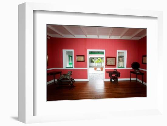 Interior Of A Plantation House, Puerto Rico-George Oze-Framed Photographic Print