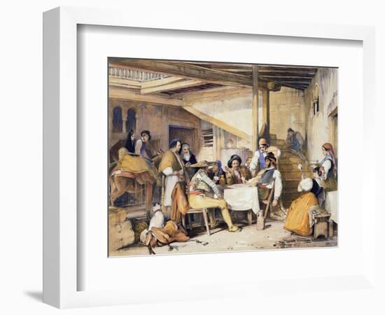 Interior of a Posada-John Frederick Lewis-Framed Giclee Print