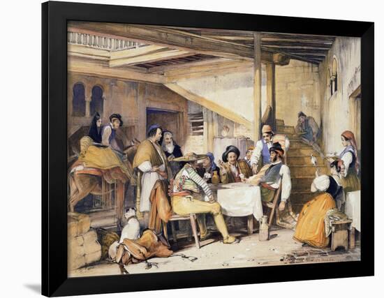 Interior of a Posada-John Frederick Lewis-Framed Giclee Print