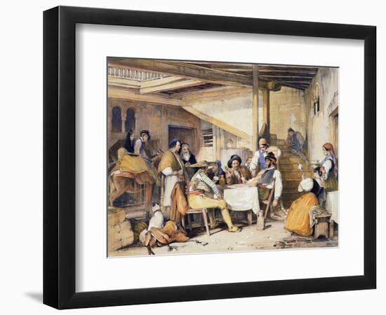 Interior of a Posada-John Frederick Lewis-Framed Premium Giclee Print