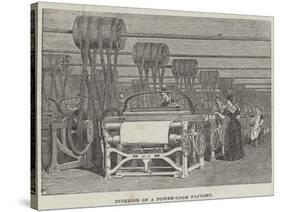 Interior of a Power-Loom Factory-null-Stretched Canvas