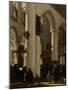 Interior of a Protestant, Gothic Church During a Service-Emanuel de Witte-Mounted Art Print