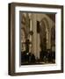 Interior of a Protestant, Gothic Church During a Service-Emanuel de Witte-Framed Art Print