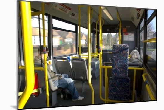 Interior of a Public Bus, England, United Kingdom-Charles Bowman-Mounted Photographic Print