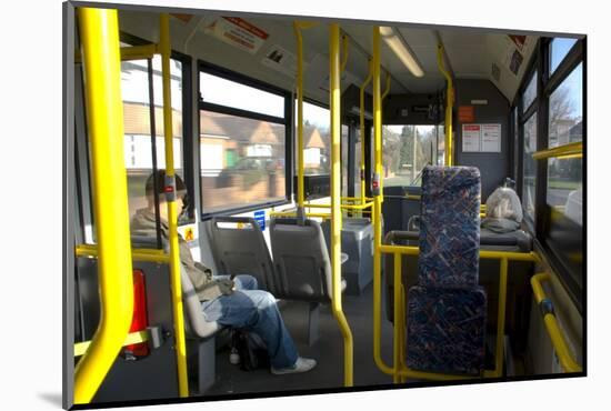 Interior of a Public Bus, England, United Kingdom-Charles Bowman-Mounted Photographic Print
