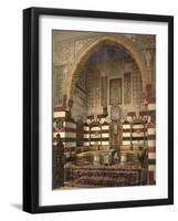 Interior of a Reception Room in a Fine House, Damascus, C.1880-1900-null-Framed Photographic Print