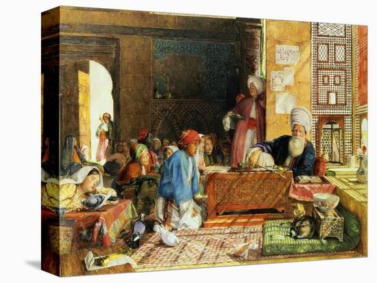 Interior of a School, Cairo, 1890-John Frederick Lewis-Stretched Canvas