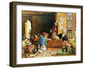 Interior of a School, Cairo, 1890-John Frederick Lewis-Framed Giclee Print