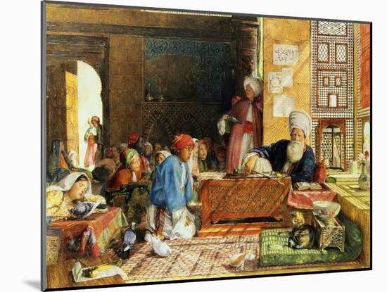 Interior of a School, Cairo, 1890-John Frederick Lewis-Mounted Giclee Print