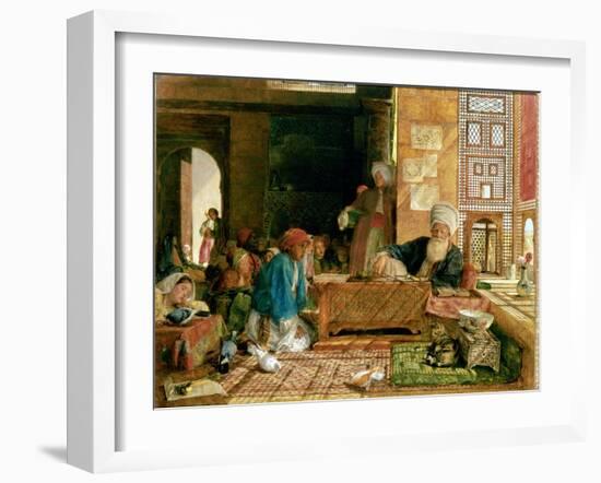 Interior of a School, Cairo-John Frederick Lewis-Framed Giclee Print