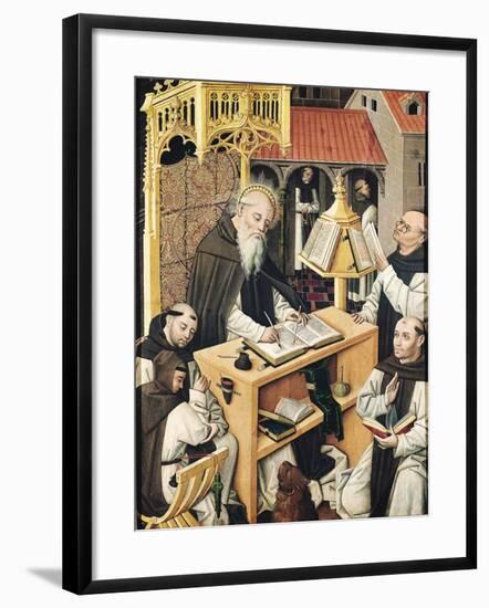 Interior of a Scriptorium, School of Segovia-null-Framed Giclee Print