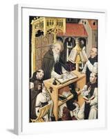 Interior of a Scriptorium, School of Segovia-null-Framed Giclee Print