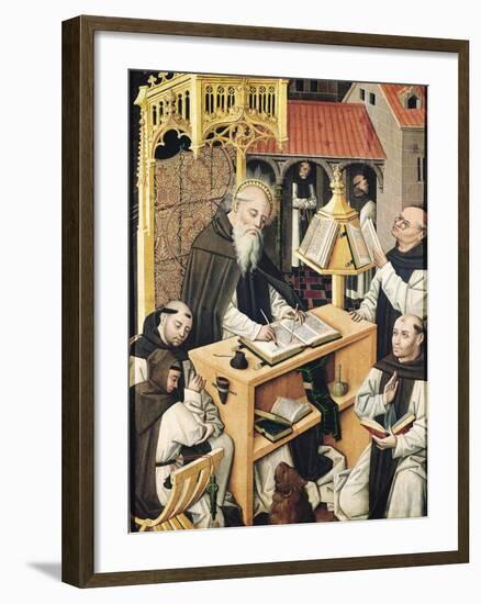 Interior of a Scriptorium, School of Segovia-null-Framed Giclee Print