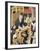 Interior of a Scriptorium, School of Segovia-null-Framed Giclee Print