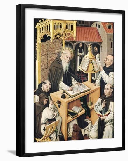 Interior of a Scriptorium, School of Segovia-null-Framed Giclee Print