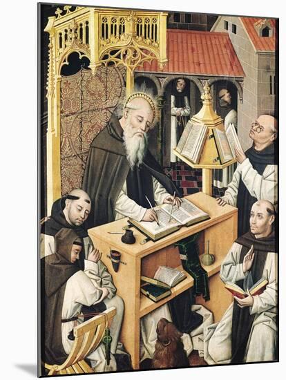 Interior of a Scriptorium, School of Segovia-null-Mounted Giclee Print