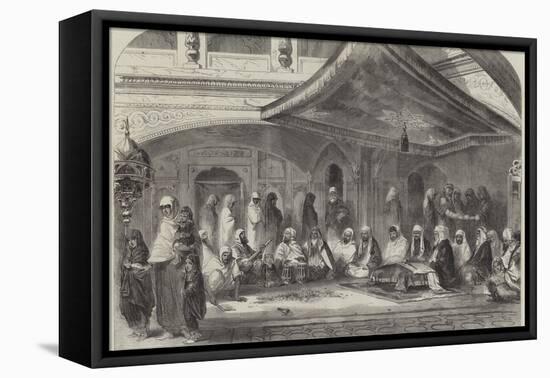 Interior of a Sikh Temple at Umritzir, Reading the Grunt'H-William Carpenter-Framed Stretched Canvas