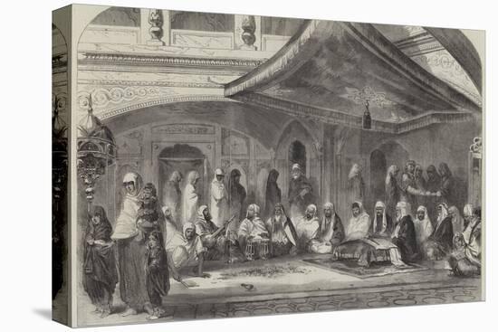 Interior of a Sikh Temple at Umritzir, Reading the Grunt'H-William Carpenter-Stretched Canvas