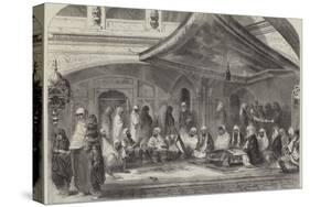 Interior of a Sikh Temple at Umritzir, Reading the Grunt'H-William Carpenter-Stretched Canvas