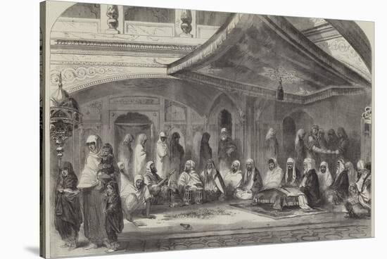 Interior of a Sikh Temple at Umritzir, Reading the Grunt'H-William Carpenter-Stretched Canvas