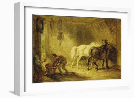 Interior of a Stable, C.1830-40-James Ward-Framed Giclee Print