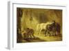 Interior of a Stable, C.1830-40-James Ward-Framed Giclee Print