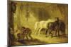 Interior of a Stable, C.1830-40-James Ward-Mounted Giclee Print