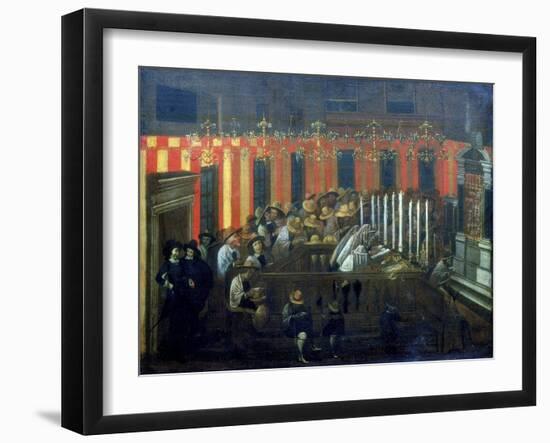 Interior of a Synagogue During Prayer-null-Framed Giclee Print