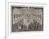 Interior of a Synagogue, The Rabbi Blesses the People-Dom Augustin Calmet-Framed Art Print