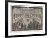 Interior of a Synagogue, The Rabbi Blesses the People-Dom Augustin Calmet-Framed Art Print