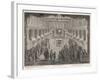 Interior of a Synagogue, The Rabbi Blesses the People-Dom Augustin Calmet-Framed Art Print