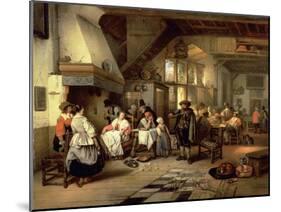 Interior of a Tavern with a Blind Fiddler, 1844-Jan August Hendrik Leys-Mounted Giclee Print