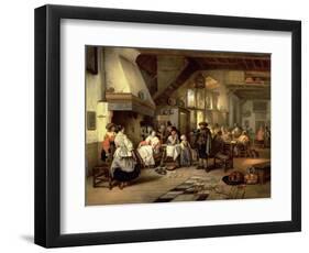 Interior of a Tavern with a Blind Fiddler, 1844-Jan August Hendrik Leys-Framed Giclee Print