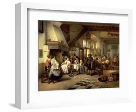 Interior of a Tavern with a Blind Fiddler, 1844-Jan August Hendrik Leys-Framed Giclee Print