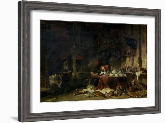 Interior of an Alchemist's Study-Louis Eugene Gabriel Isabey-Framed Giclee Print