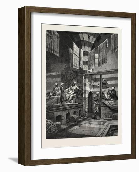 Interior of an Eastern Bath. Egypt, 1879-null-Framed Giclee Print