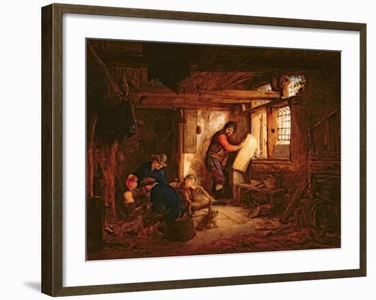 Interior of an Inn with Three Men and a Boy, 1656-Adriaen Jansz. Van Ostade-Framed Giclee Print