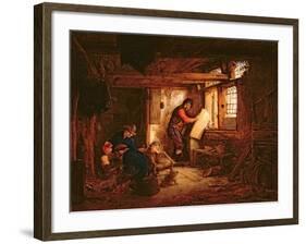 Interior of an Inn with Three Men and a Boy, 1656-Adriaen Jansz. Van Ostade-Framed Giclee Print