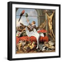 Interior of an Office, or Still Life with Game, Poultry and Fruit, c.1635-Frans Snyders Or Snijders-Framed Giclee Print