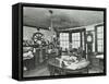 Interior of an Office with a Man on the Telephone, Greenwich, London, November 1936-null-Framed Stretched Canvas