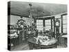 Interior of an Office with a Man on the Telephone, Greenwich, London, November 1936-null-Stretched Canvas