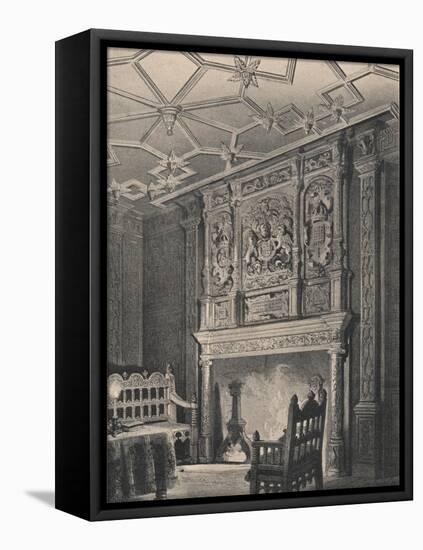 Interior of an Old House at Enfield, Middlesex, known as Queen Elizabeths Palace, 1915-CJ Richardson-Framed Stretched Canvas